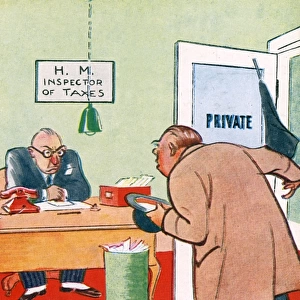 Gentleman storming out of a meeting with the Taxman