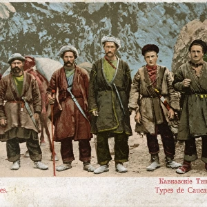 Georgia - Band of Khevsurians, Caucasus Mountains