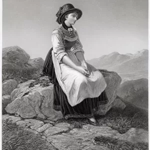 German country girl : "The Jaegers Wife". Date: circa 1850