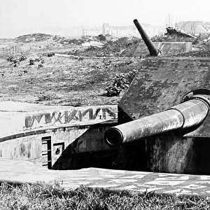 A German gun on the Belgian coast during the First World War