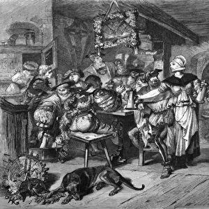 German tavern scene with soldiers