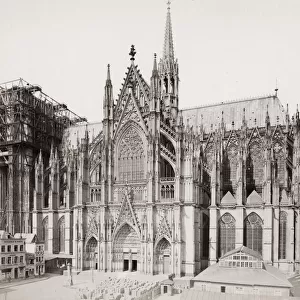 Germany - construction of the spire Cologne Cathedral