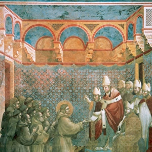 Giotto di Bondone (1266 / 7-1337). Pope Innocent III approving