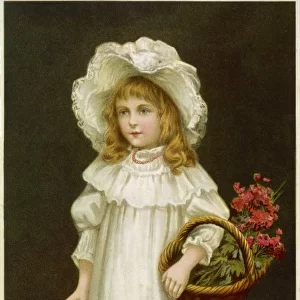 Girl with Basket / Flowers
