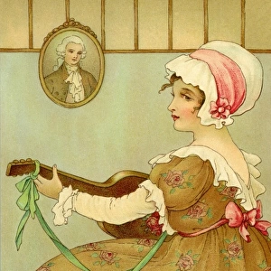 Girl plays a guitar by Florence Hardy