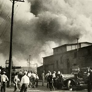 Great Chicago stockyard fire, June 1934