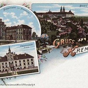 Greetings card from Kremsmunster, Austria