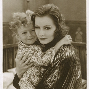 Greta Garbo witha young boy
