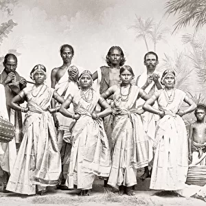 Group of native dancers, Ceylon (Sri Lanka) c. 1880 s