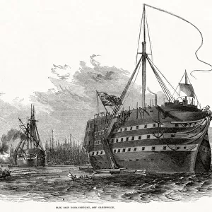 H. M Dreadnought off Greenwich 1846