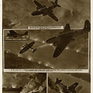 Havoc aircraft shoot down enemy bombers by G. H. Davis