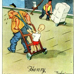 Henry cartoon, boy takes a ride, by Carl Anderson