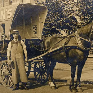 Horse-drawn cart for Trumans Brewery in Ashford, Kent