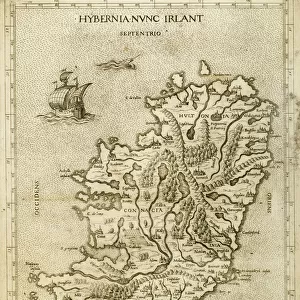 Hybernia Nunc Irlant. Ireland. Map