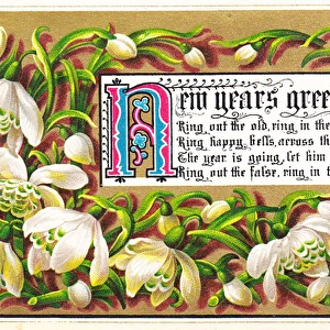 Illuminated manuscript style New Year card