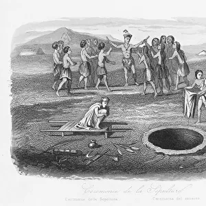 Iroquois burial in sitting posture