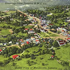 Jamaica, West Indies - The Town of Mandeville - Aerial View