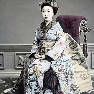 A Japanese Geisha, circa 1880s
