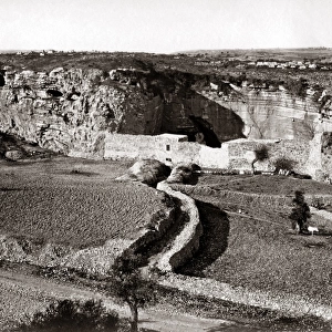 Jeremiahs Cave, Palestine, Israel, circa 1880s