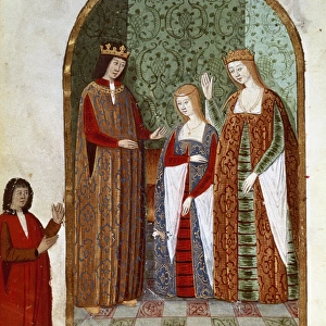 Joanna of Castile with her parents, Isabella and Ferdinand