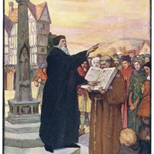 John Wyclif preaching