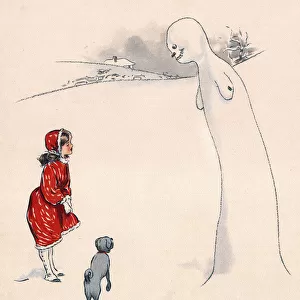 Jumbles by Lewis Baumer - Girl and Snowman