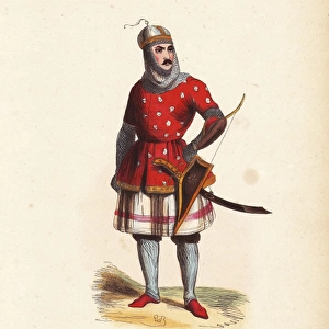 Kabard prince, Circassian, wearing helmet