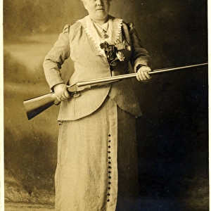 Lady with Rifle (Poss. Winchester), Philadelphia, Pennsylvan
