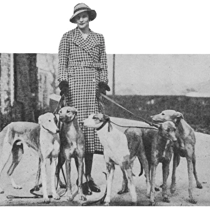 Lady Weymouth with her greyhounds