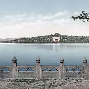 Lake, Summer Palace, Peking, (Beijing) China, c. 1900 Vintage early 20th century