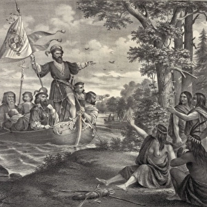 Landing of Christopher Columbus in America, at San Salvador