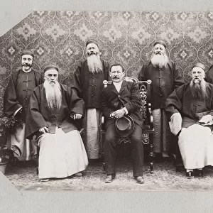 Late 19th century photograph: French consul, Tientsin, Tianjin China, Jesuit priests