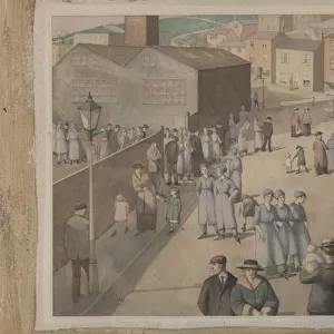 Leaving the Munitions Works, by Winifred Knights, WW1