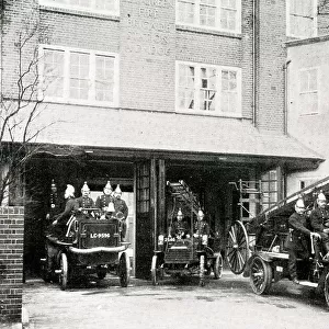 London Fire Brigade with fire engines