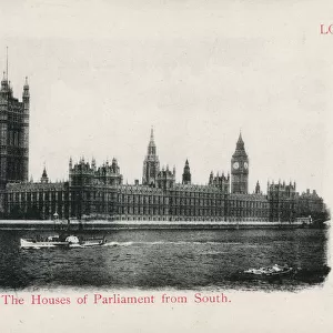 London - The Houses of Parliament from the South