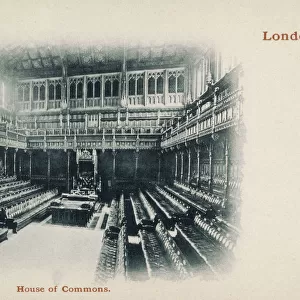 London - The Interior of the Chamber of the House of Commons
