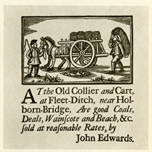 London Trade Card - John Edwards, Coal Merchant