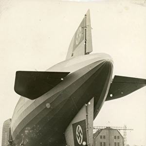 The LZ129 Hindenburg outside its hangar at Friedrichshaf?