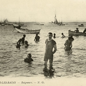 Malo-les-Bains, France - bathers