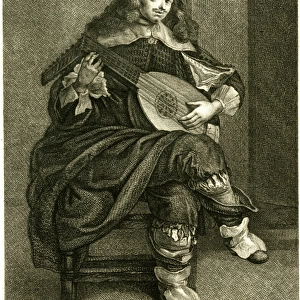 Man playing the lute