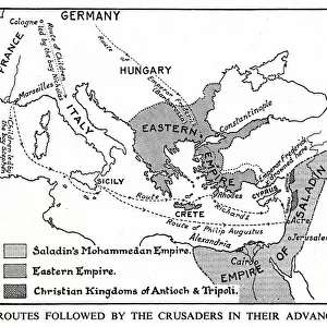 Map of Third Crusade and Childrens Crusade