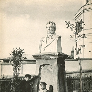 Marble bust of Pushkin - Samara, Russia