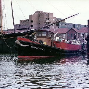 Massey Shaw fireboat, St Katharines Dock, East London
