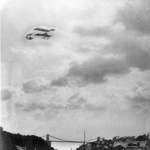 Maurice Tetard flying a Bristol Boxkite over Clifton