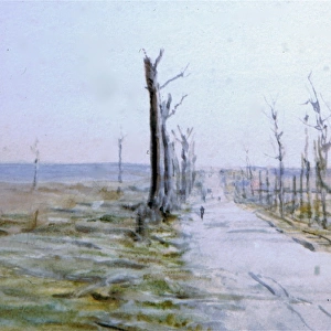 The Menin Road looking towards Hooge, c 1918