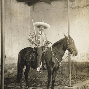 A Mexican sentry on horseback