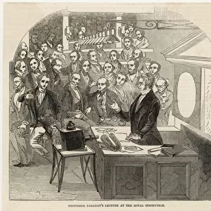 Michael Faraday, scientist, giving a lecture