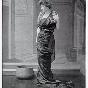 Mrs Arthur Cadogan with her pet boa-constrictor