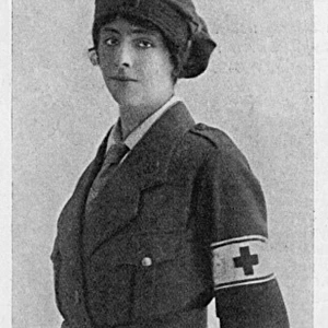 Mrs Sprott as a Red Cross ambulance driver, WW1