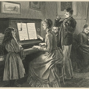 Musical Scene around the Piano
